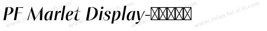 PF Marlet Display字体转换
